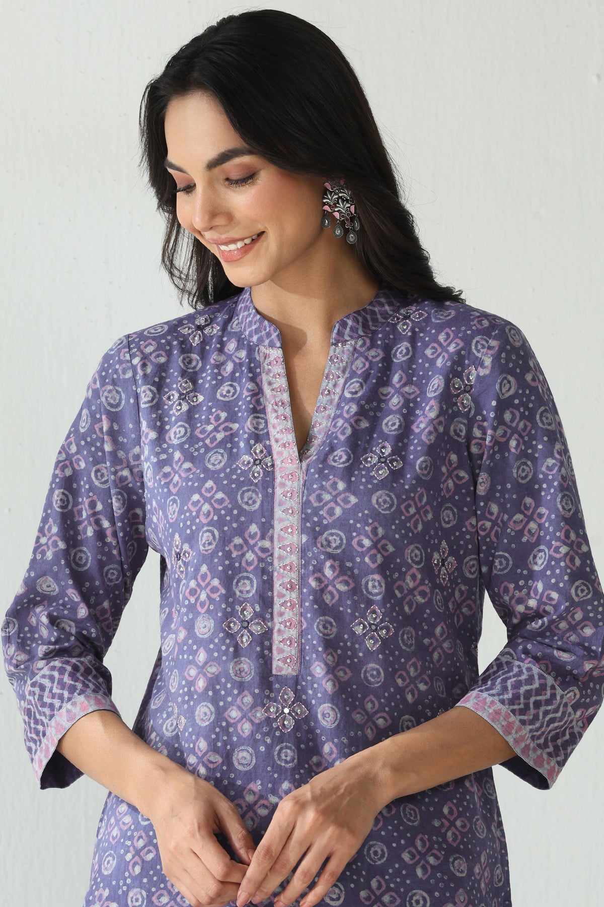 Purple Kurti Set for Women