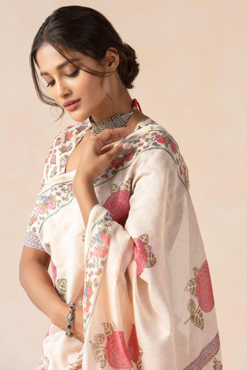Gulbarg Roheen Chanderi Saree