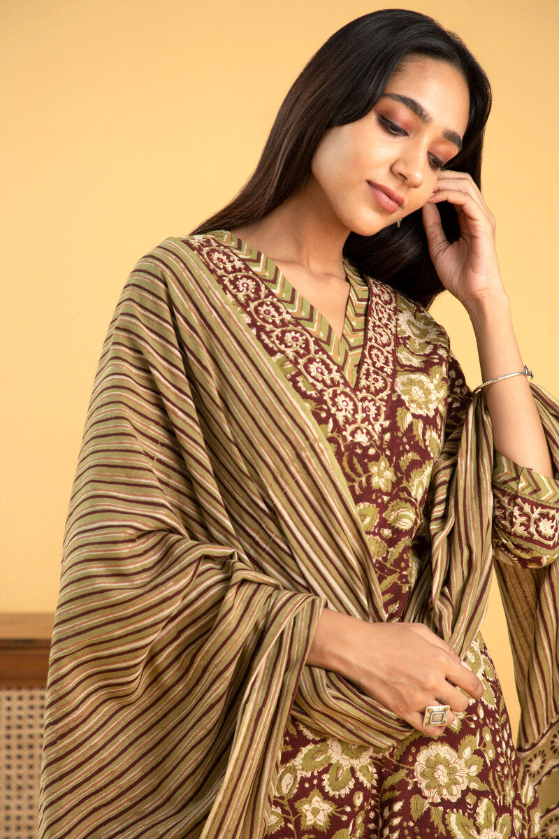 Sehra Mahreen Bagru Dupatta
