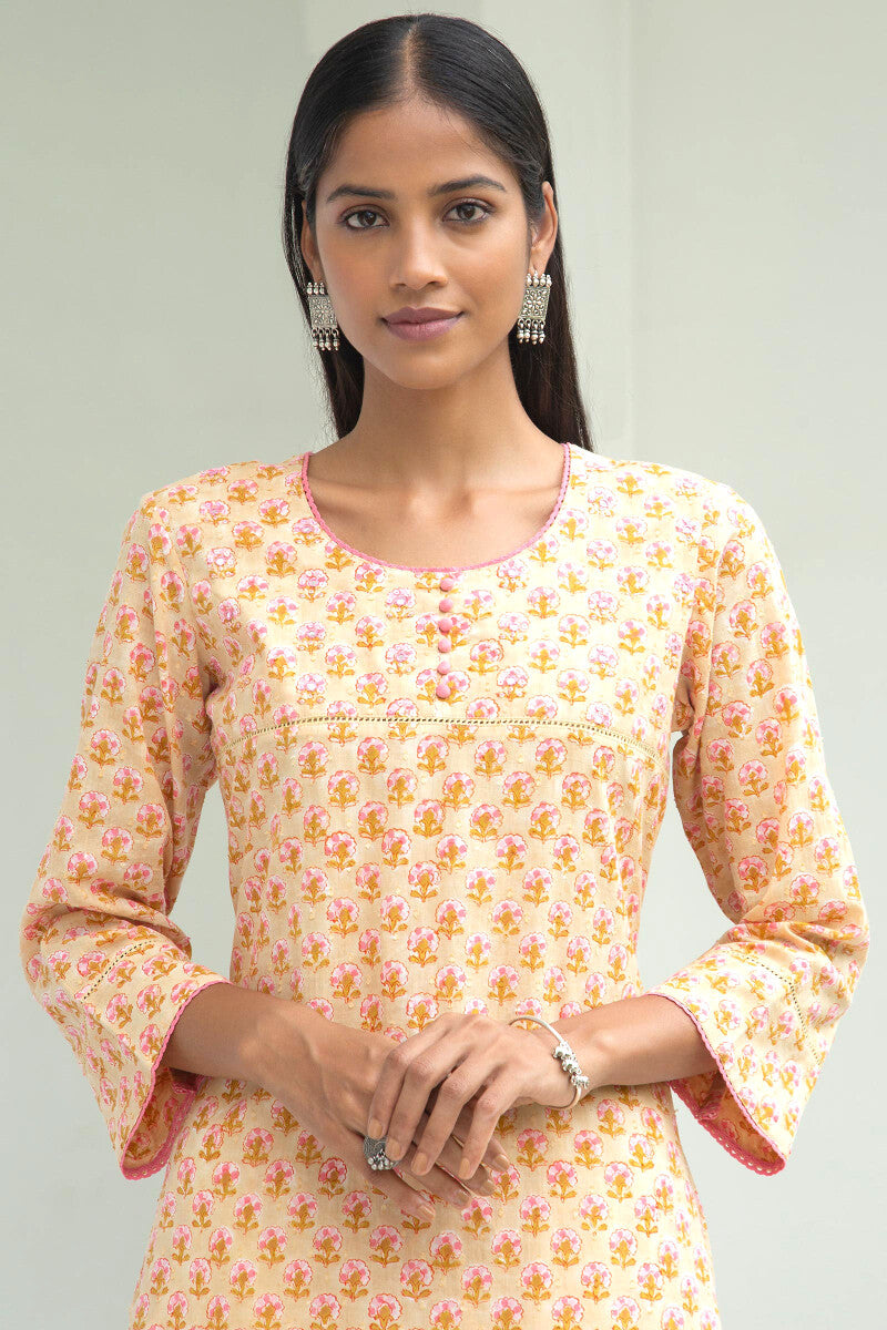 Nazm Sahira Block Printed Kurta