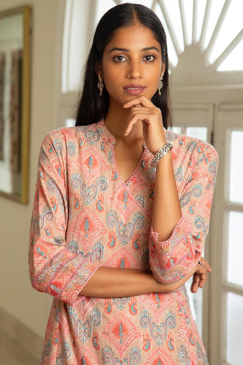 Nazm Nusrat Block Printed Kurta
