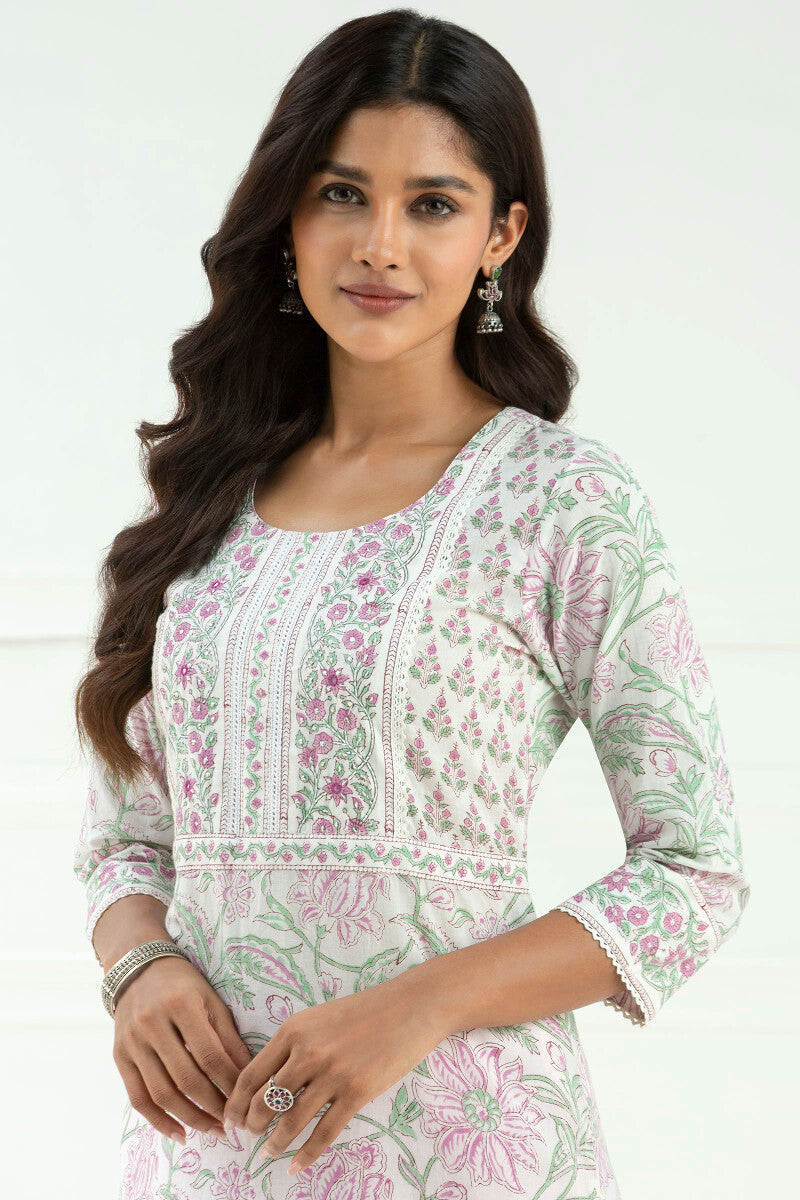 Roz Meher Mahira Block Printed Kurta