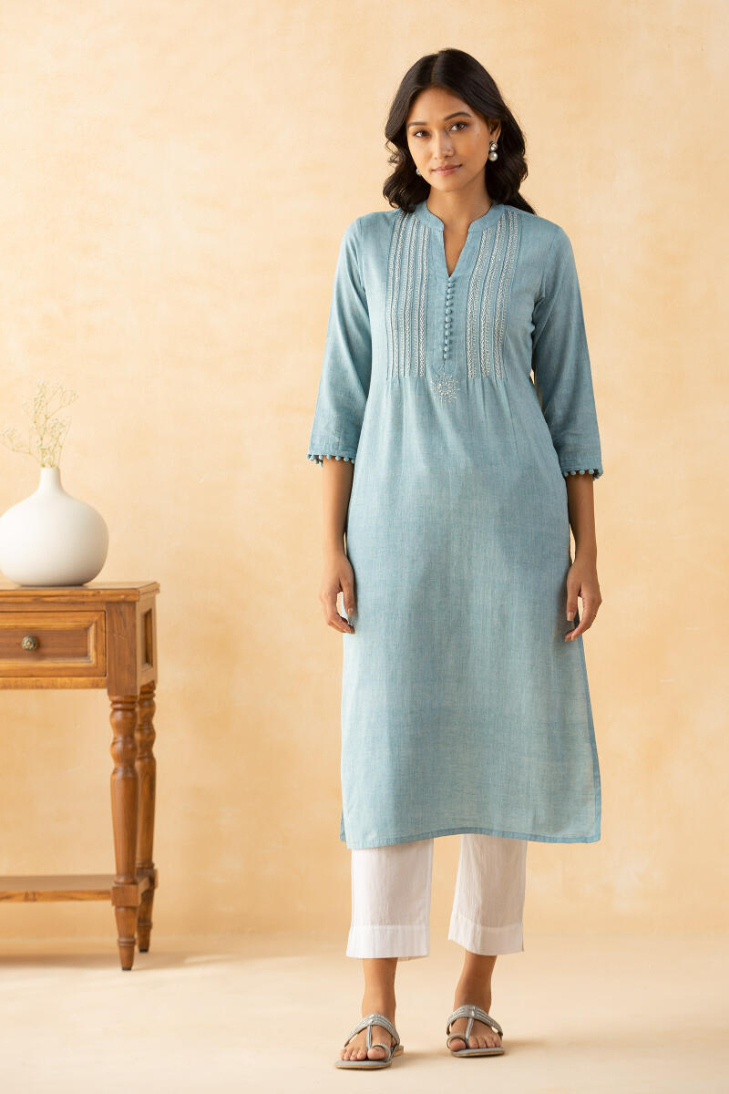 Kashida Farhat Kurta