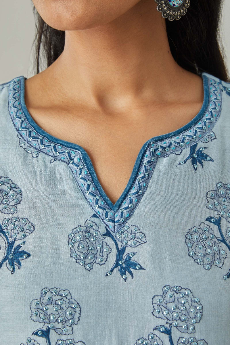 Zubeida Shazia Chanderi Kurta