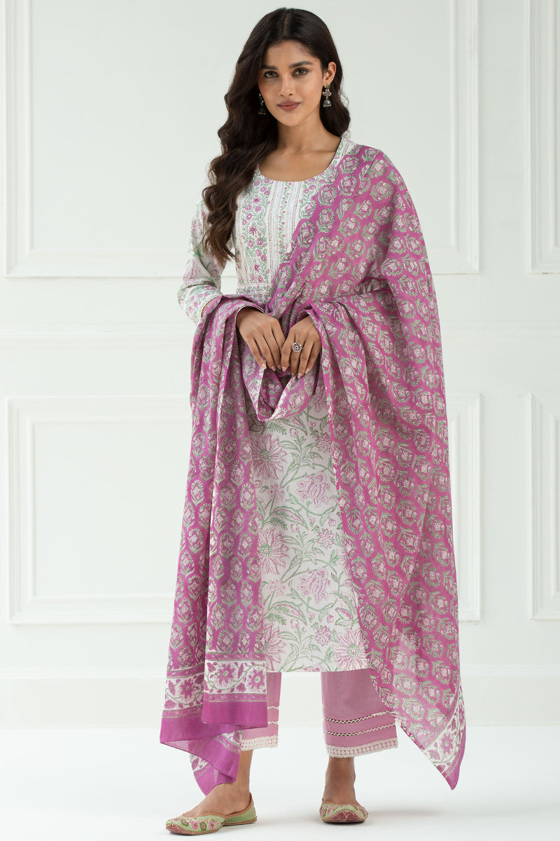 Roz Meher Mahira Block Printed Dupatta