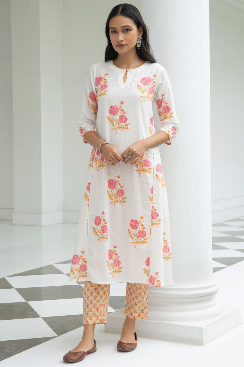 Nazm Jiya Block Printed Narrow Pants