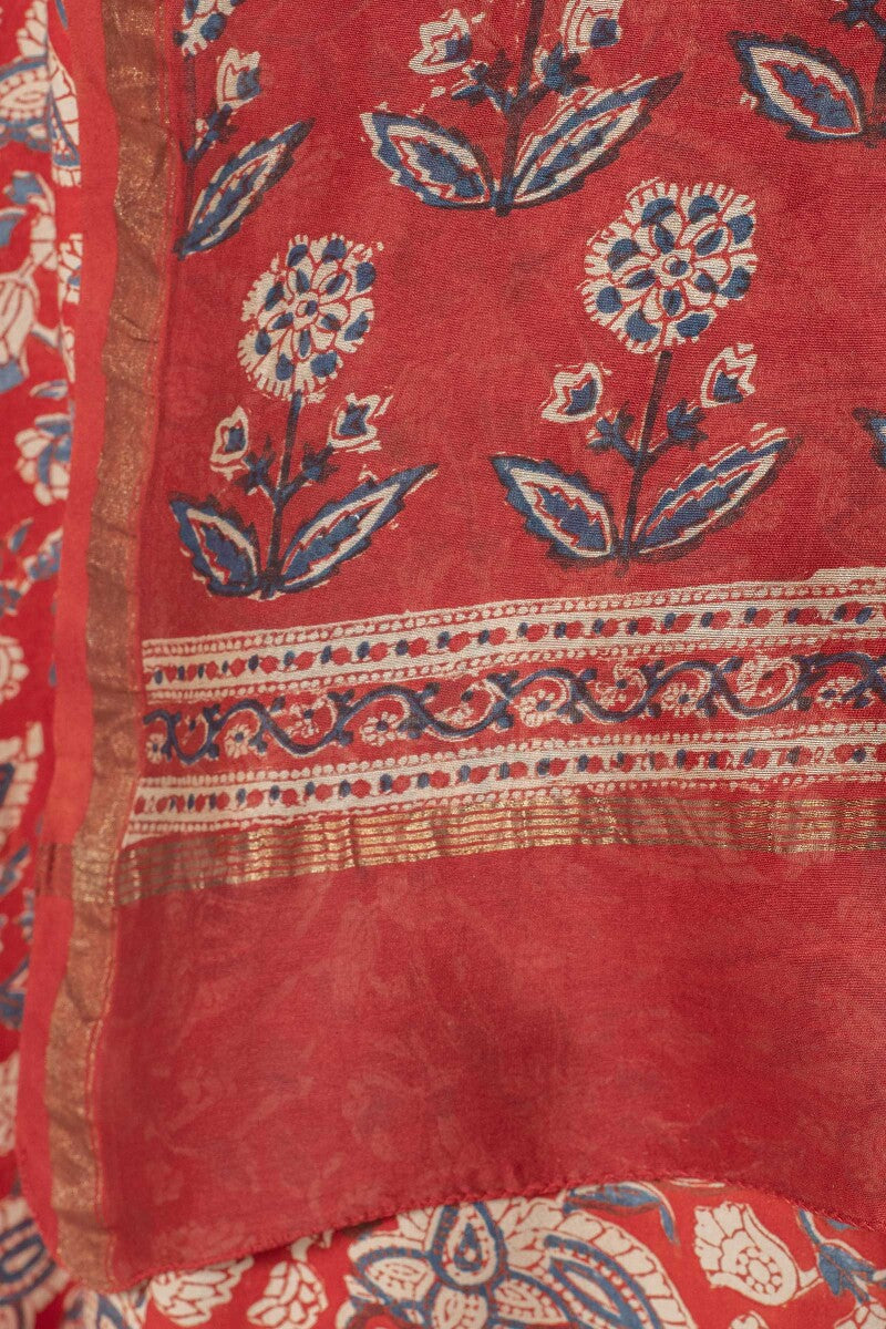 Sehra Darya Bagru Chanderi Dupatta