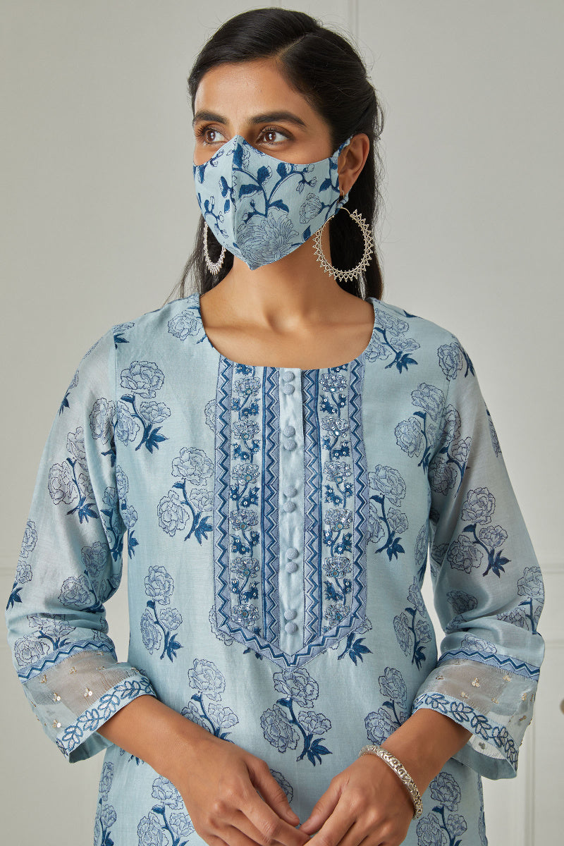 Zubeida Nida Chanderi Kurta