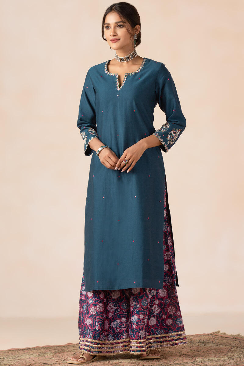 Nazma Rozinah Chanderi Kurta