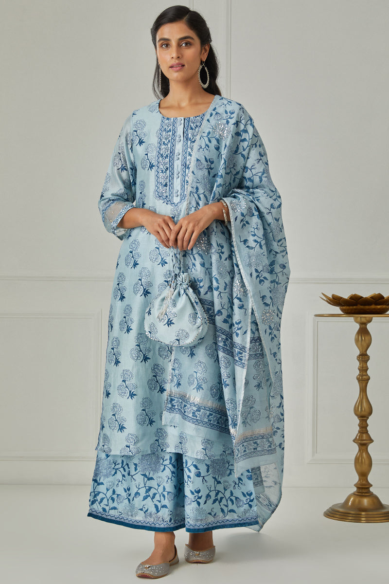 Zubeida Nida Chanderi Kurta