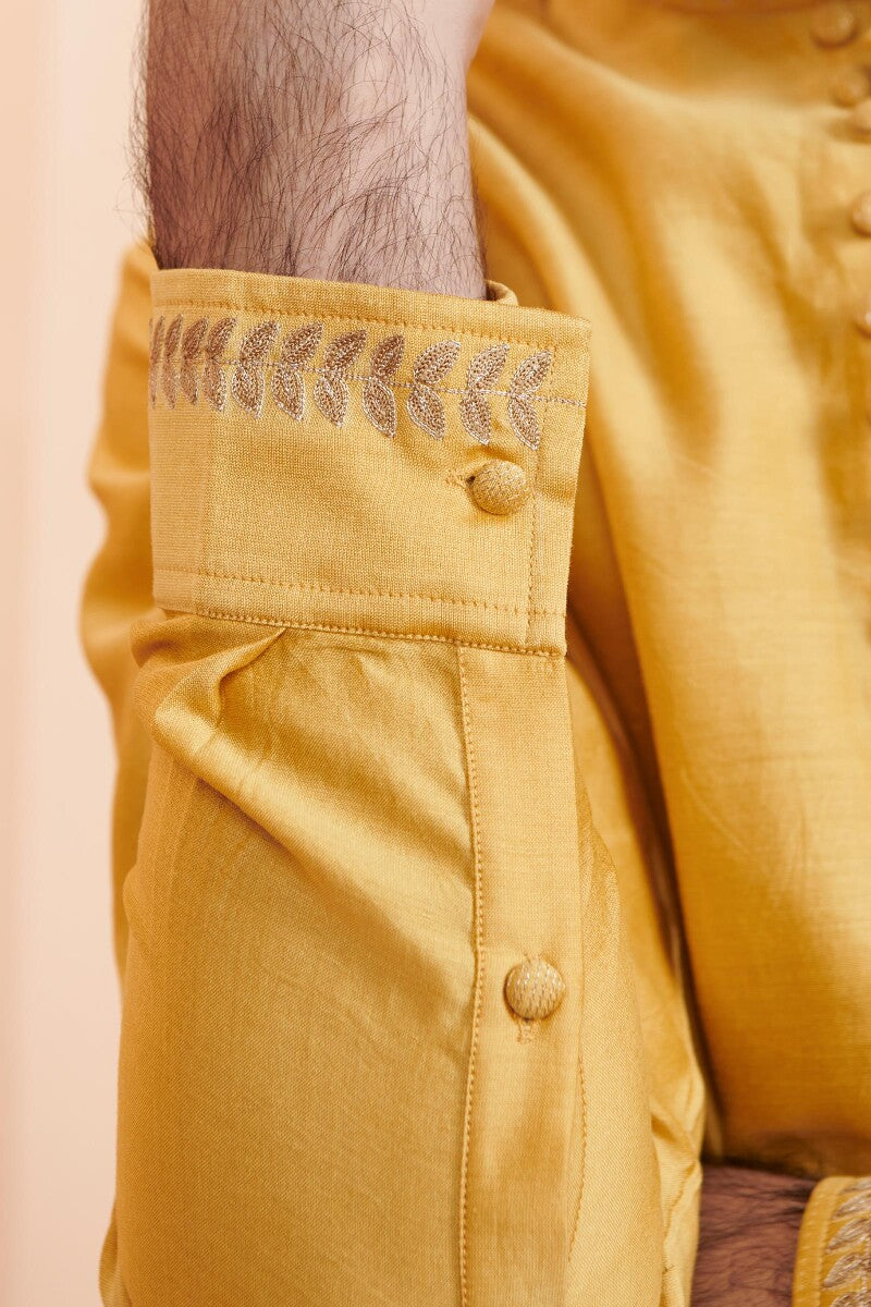 Shirin Rehan Yellow Chanderi Kurta