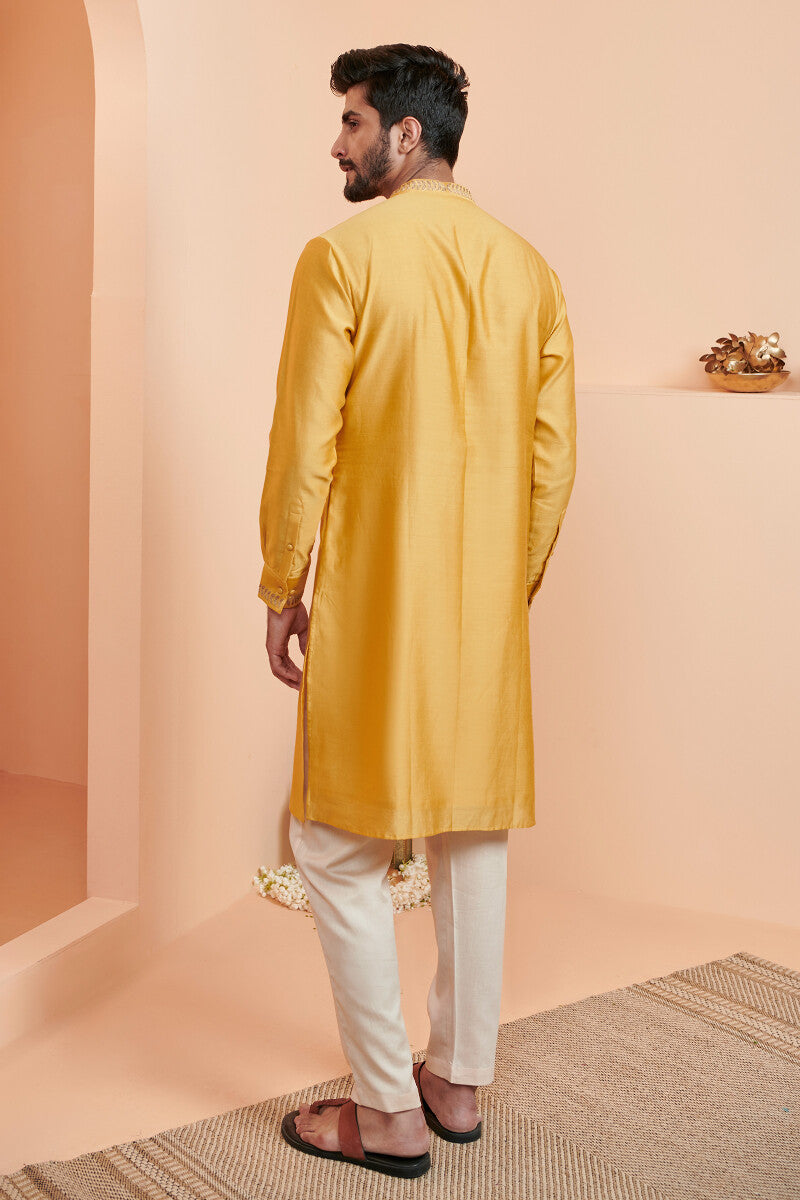 Shirin Rehan Yellow Chanderi Kurta