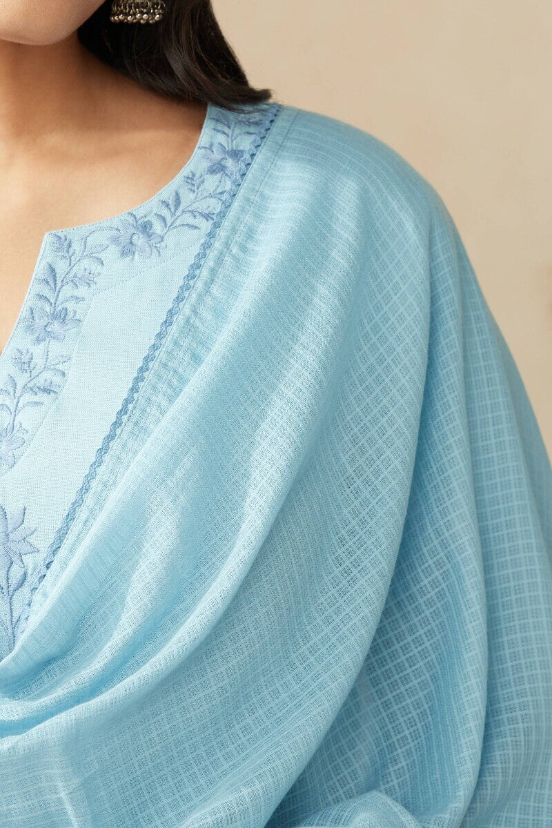 Mirza Sehreen Blue Kota Dupatta