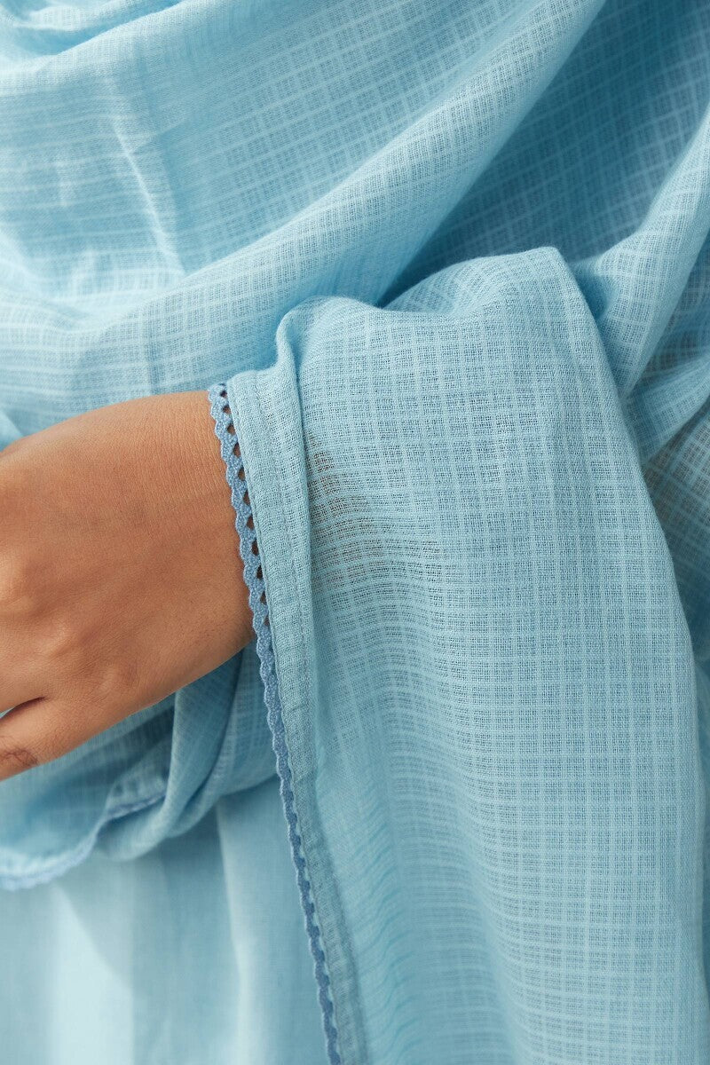 Mirza Sehreen Blue Kota Dupatta