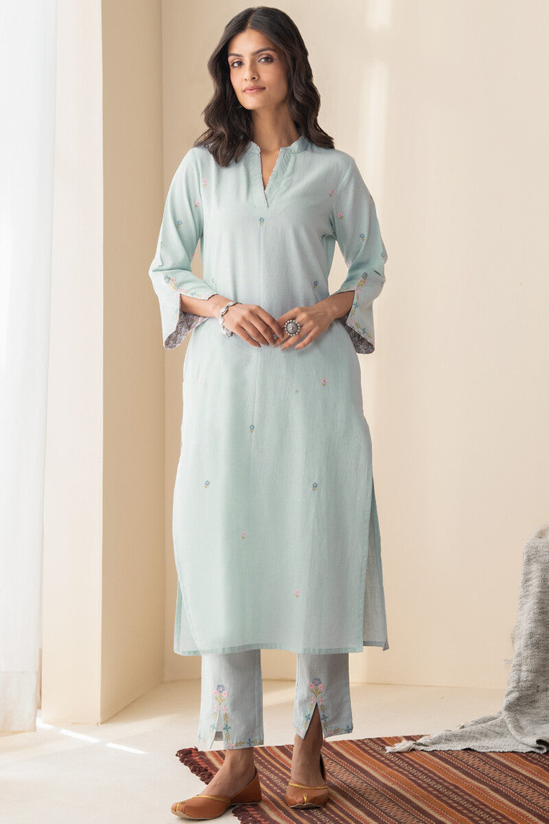 Gulbarg Layla Blue Kurta