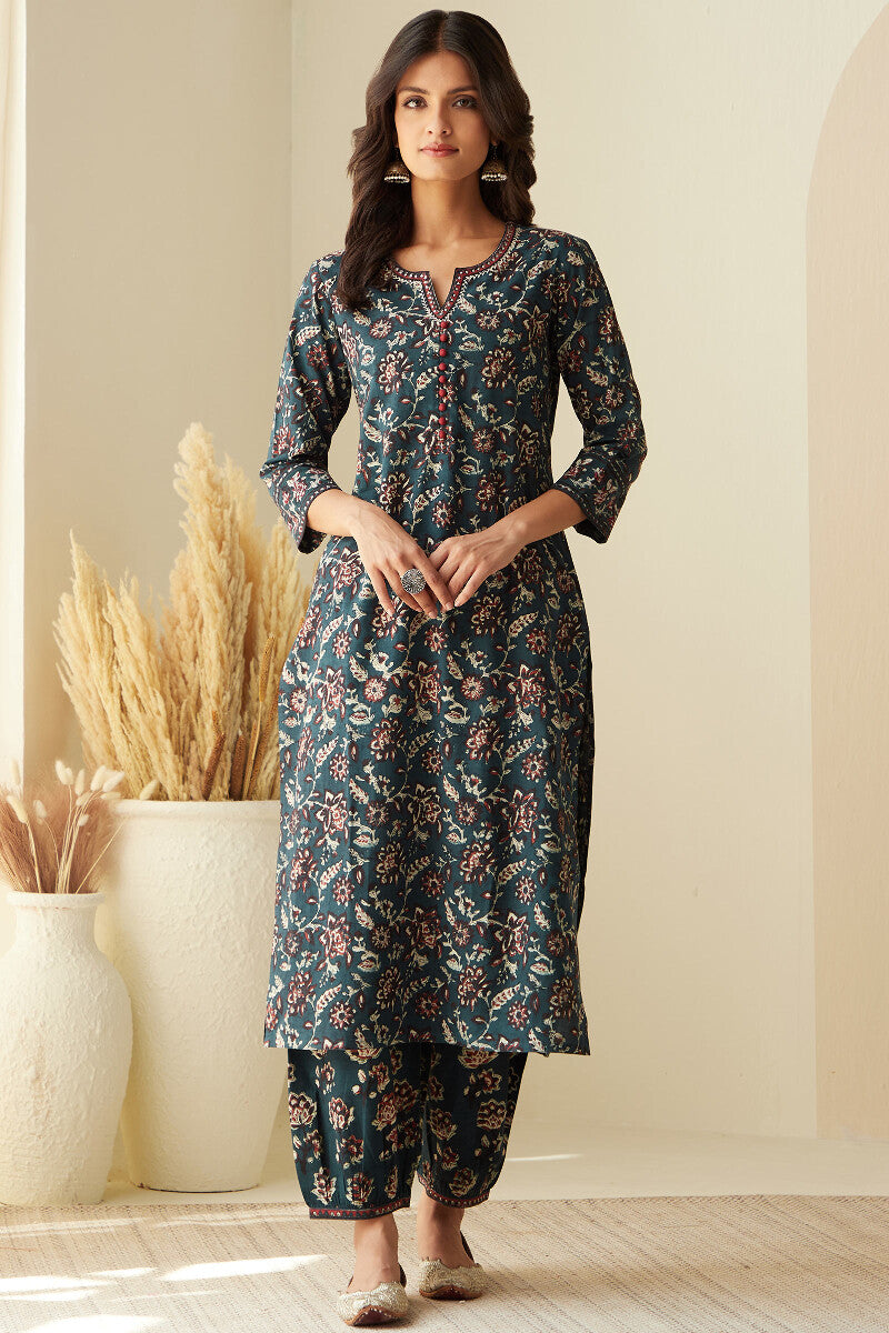 Sehra Zoya Bagru Kurta