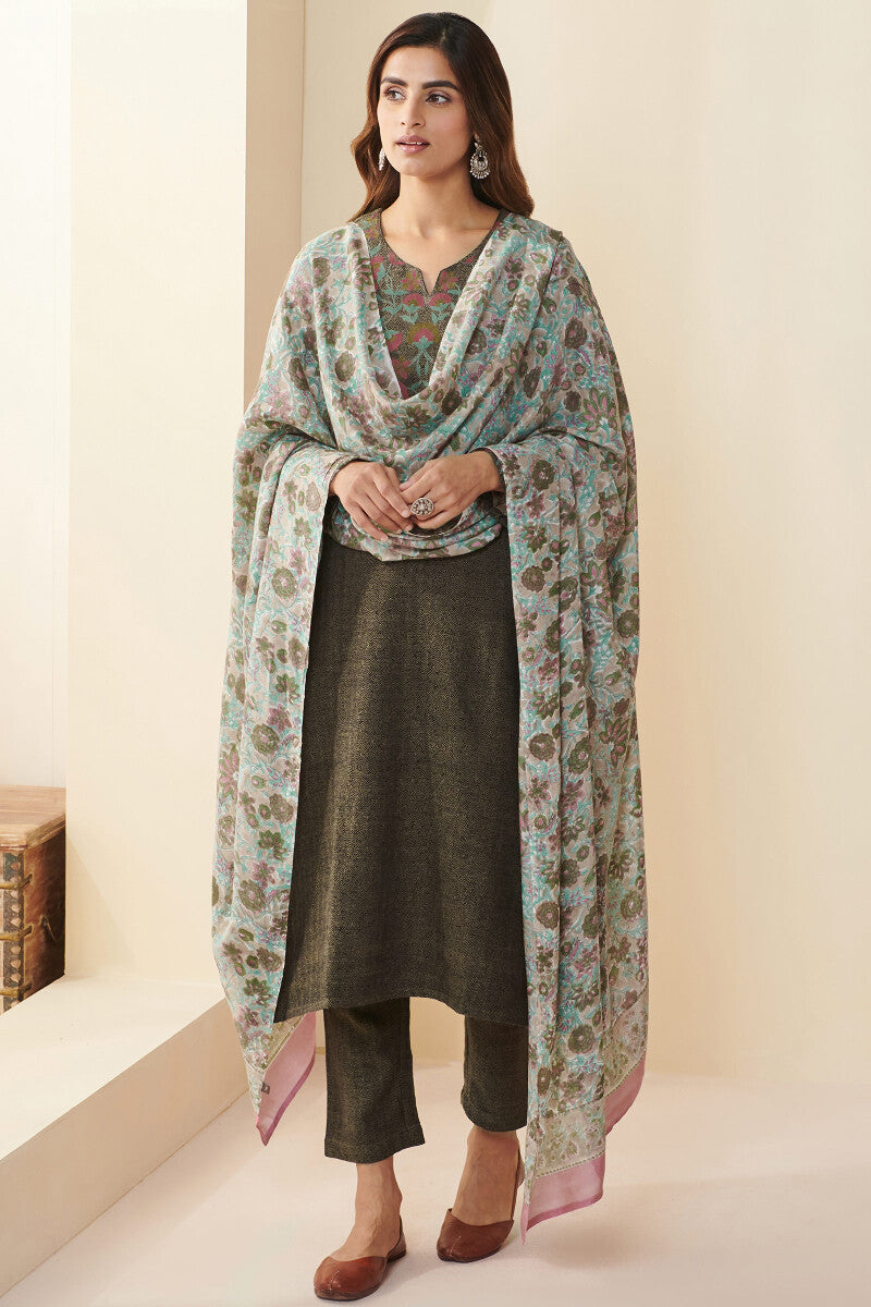 Naadirah Rasia Faux Wool Handloom Narrow Pants