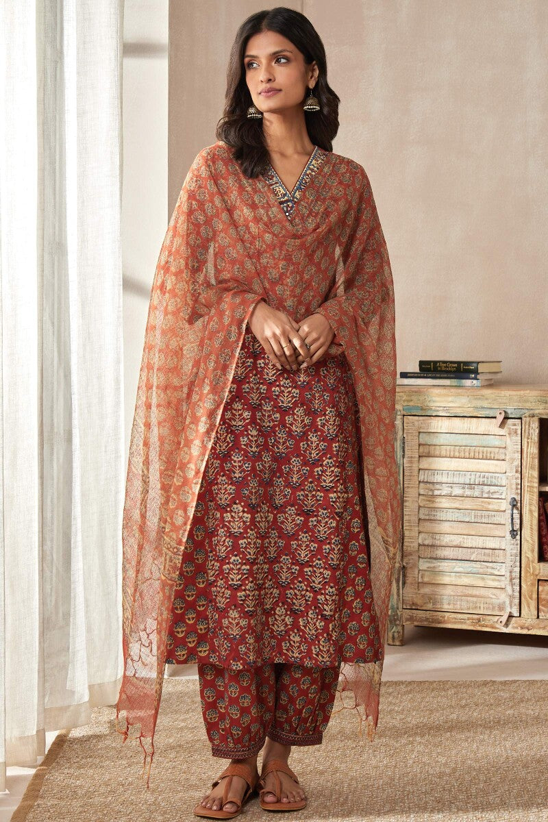 Sehra Sehreen Bagru Kurta