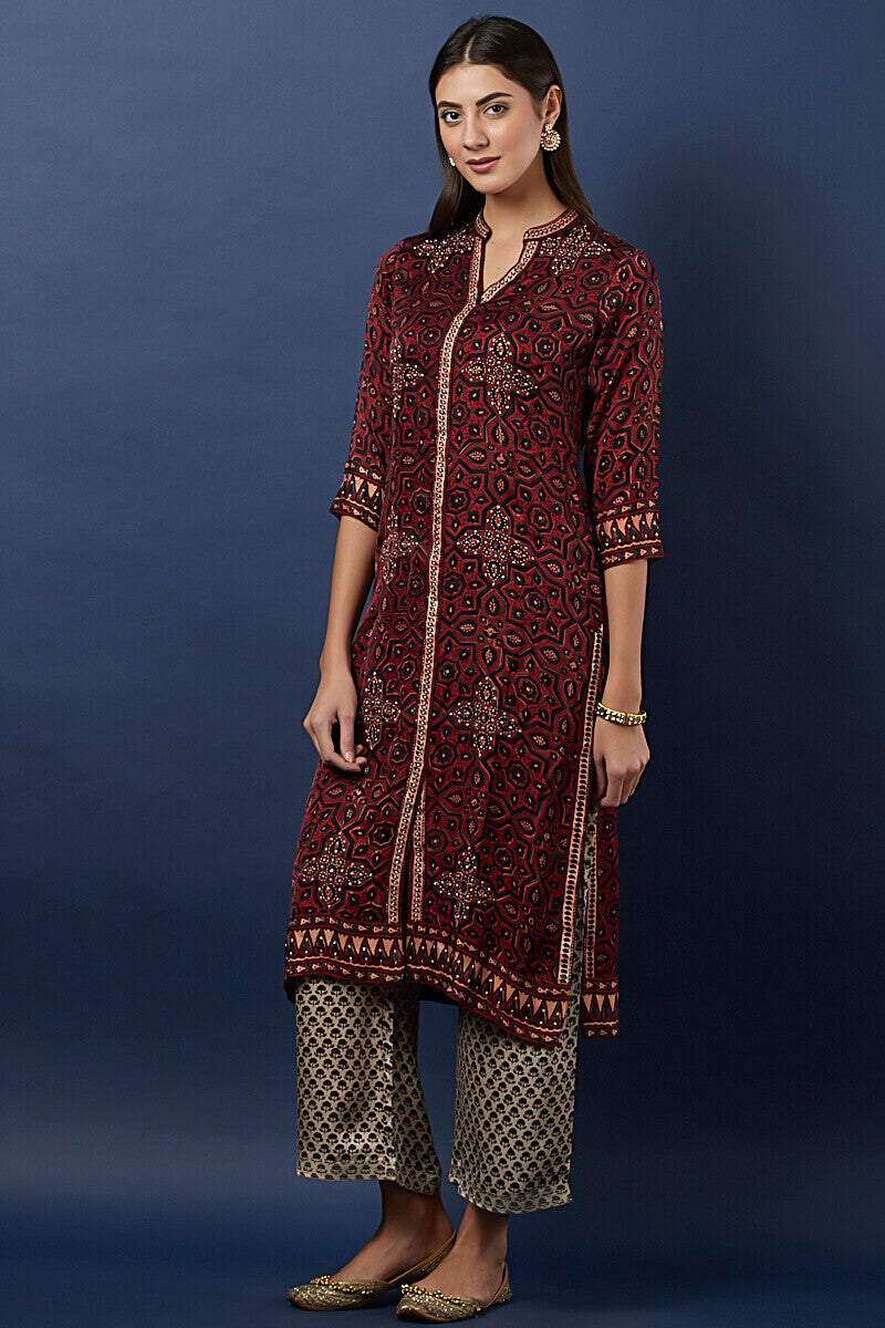 Ajrak Silk