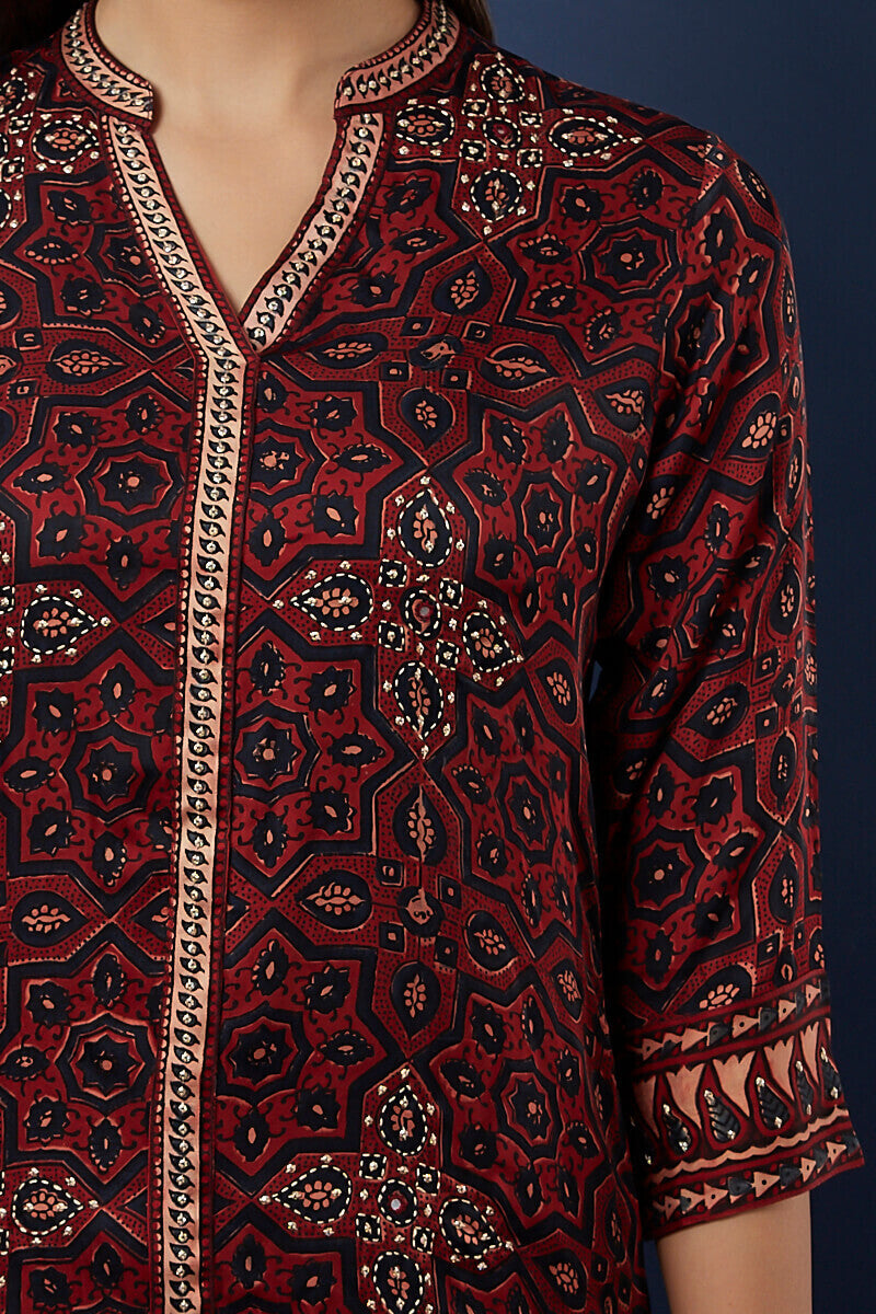 Ajrak Silk