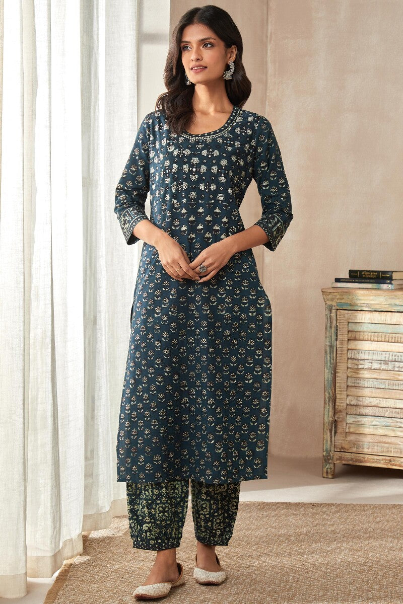 Sehra Nur Bagru Kurta