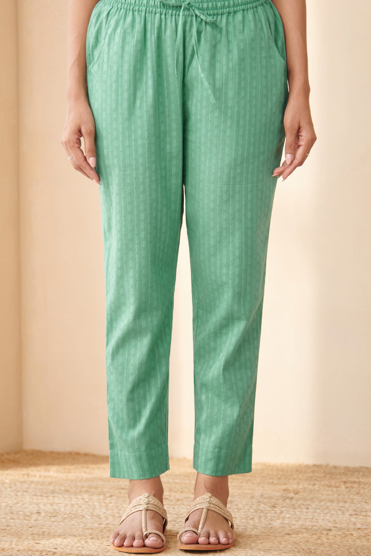Roza Maryam Sea Green Narrow Pants