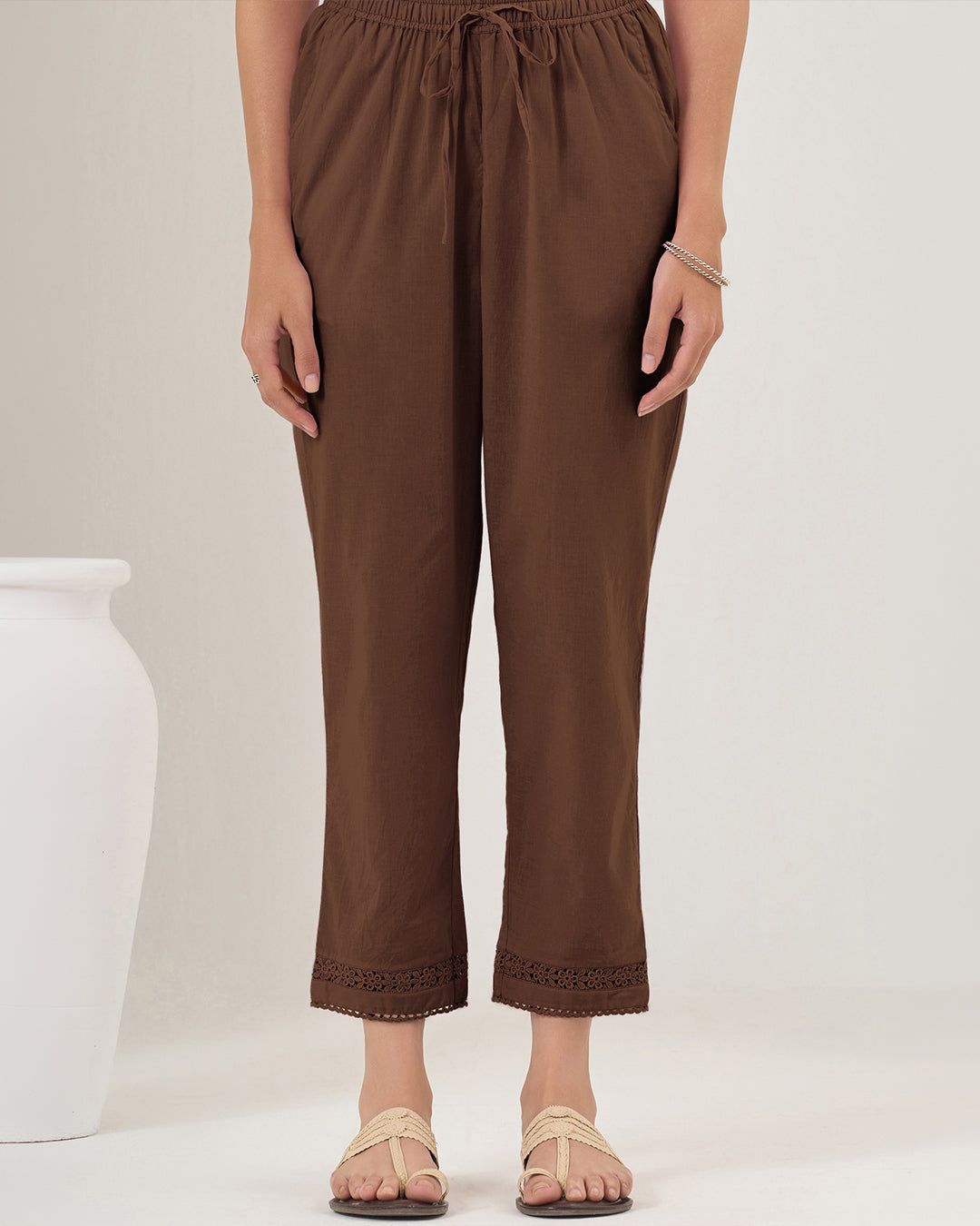 Roza Seher Brown Narrow Pants