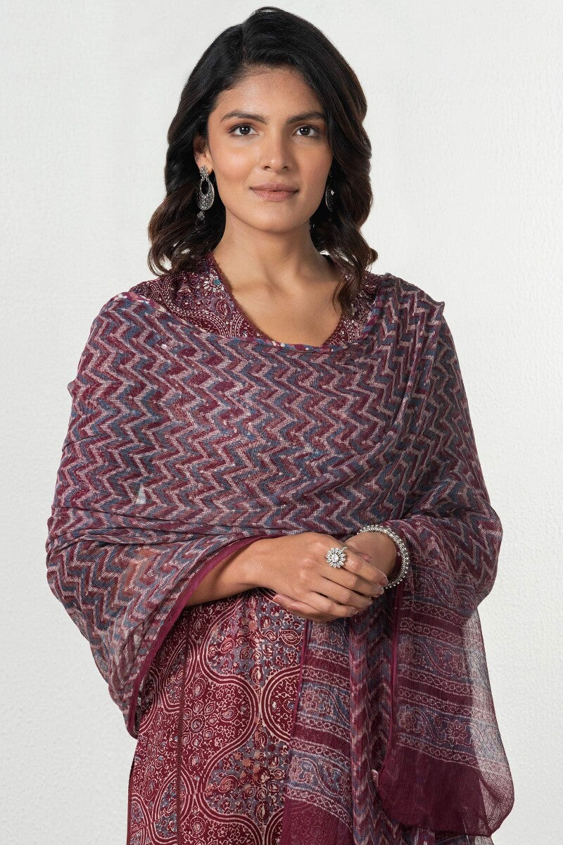 Zubeida Sareen Ajrak Kota Dupatta