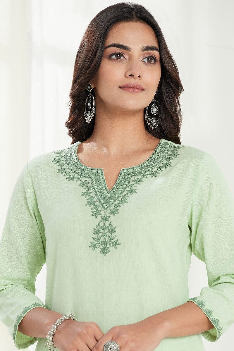 Mirza Gauhar Flax Cotton Kurta