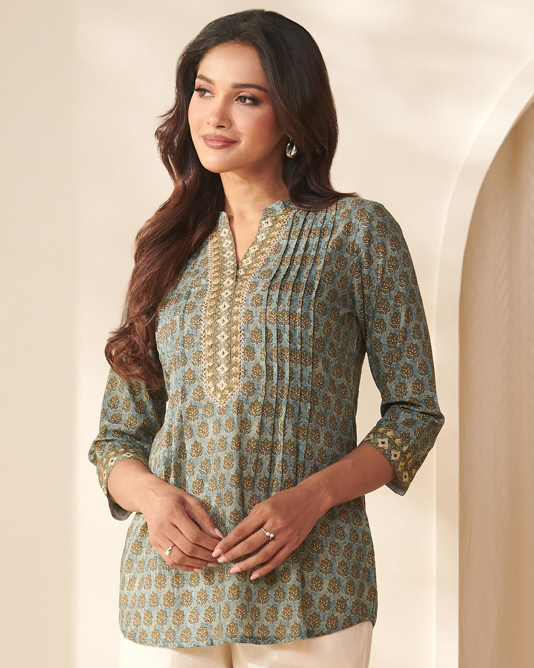 Rangrez Kiran Blue Top