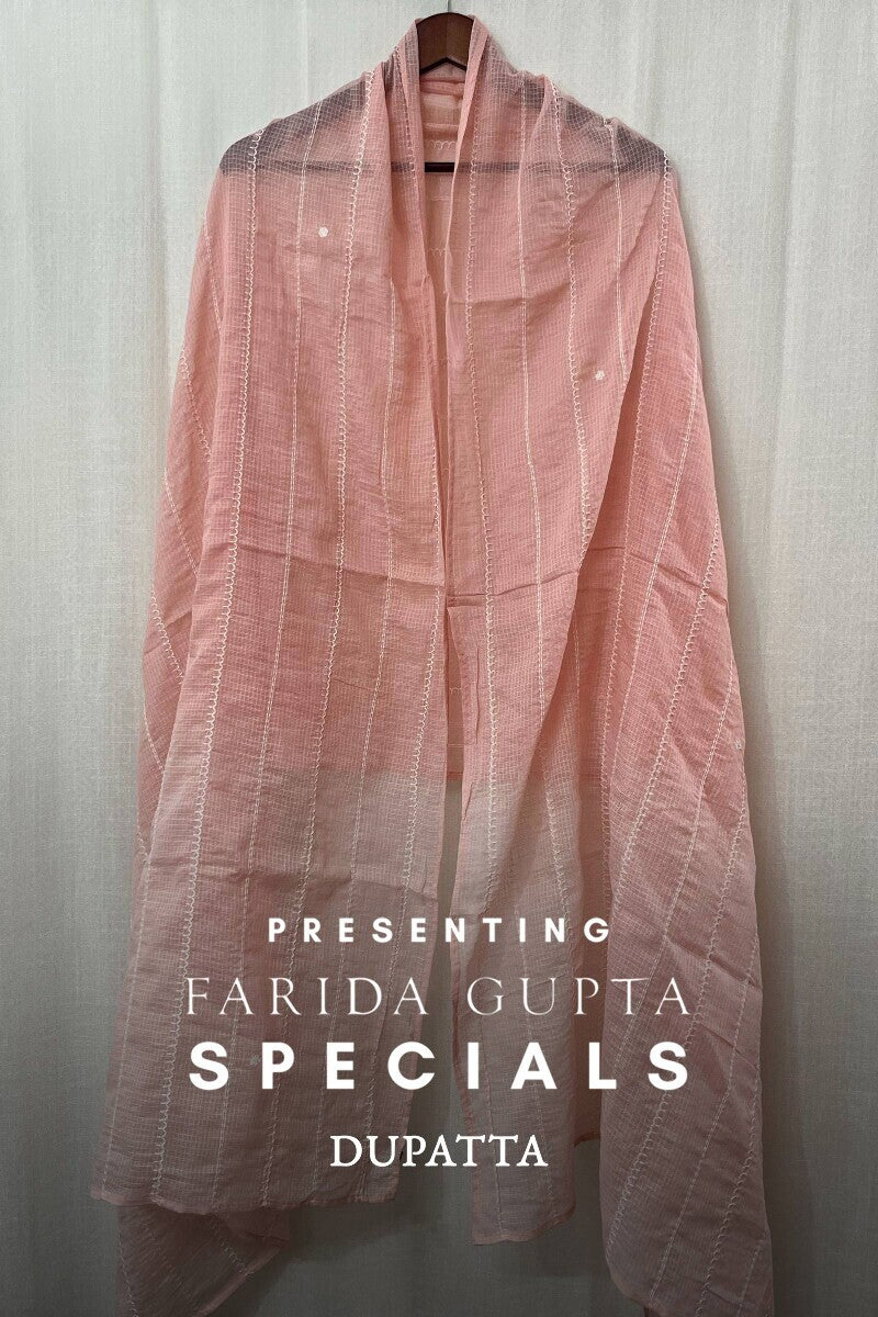 Pink Kota Embroidered Dupatta