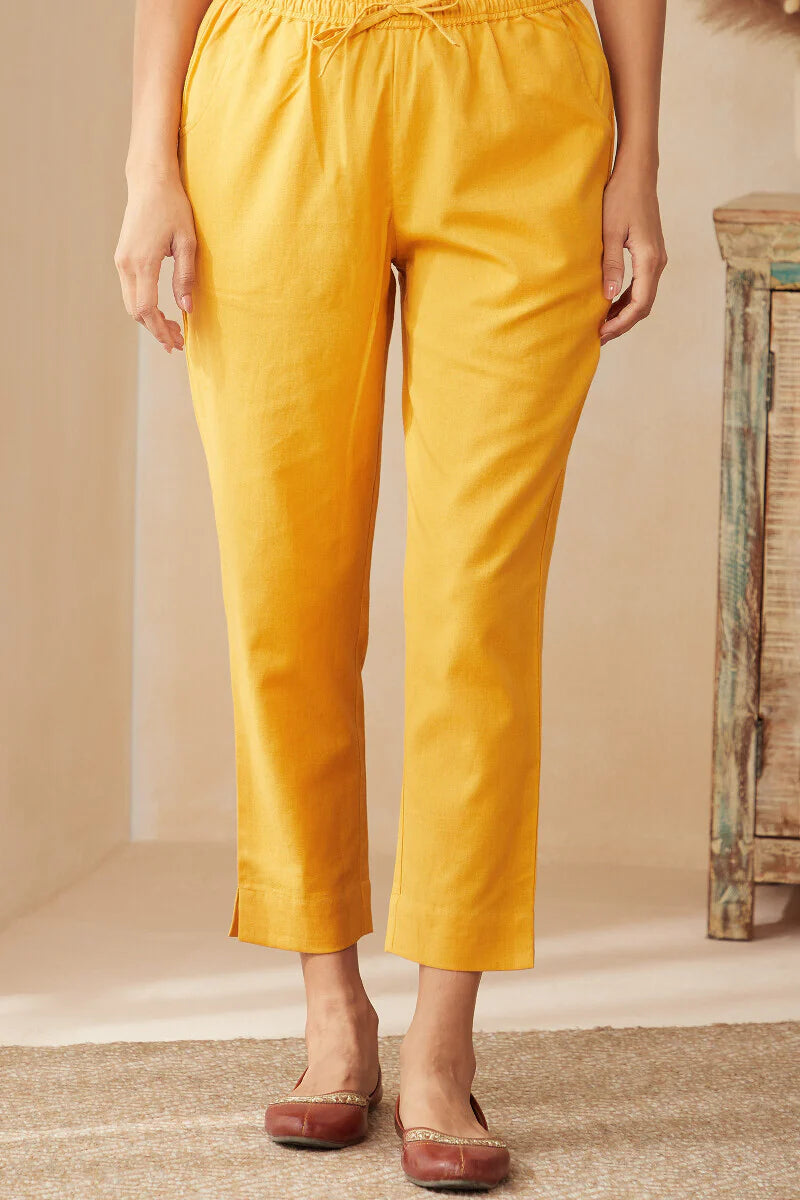 Roza Zoya Mustard Narrow Pants