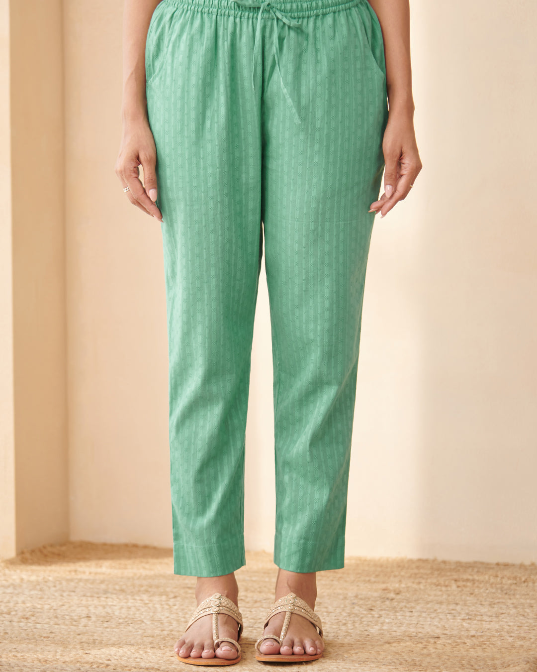 Roza Maryam Sea Green Narrow Pants