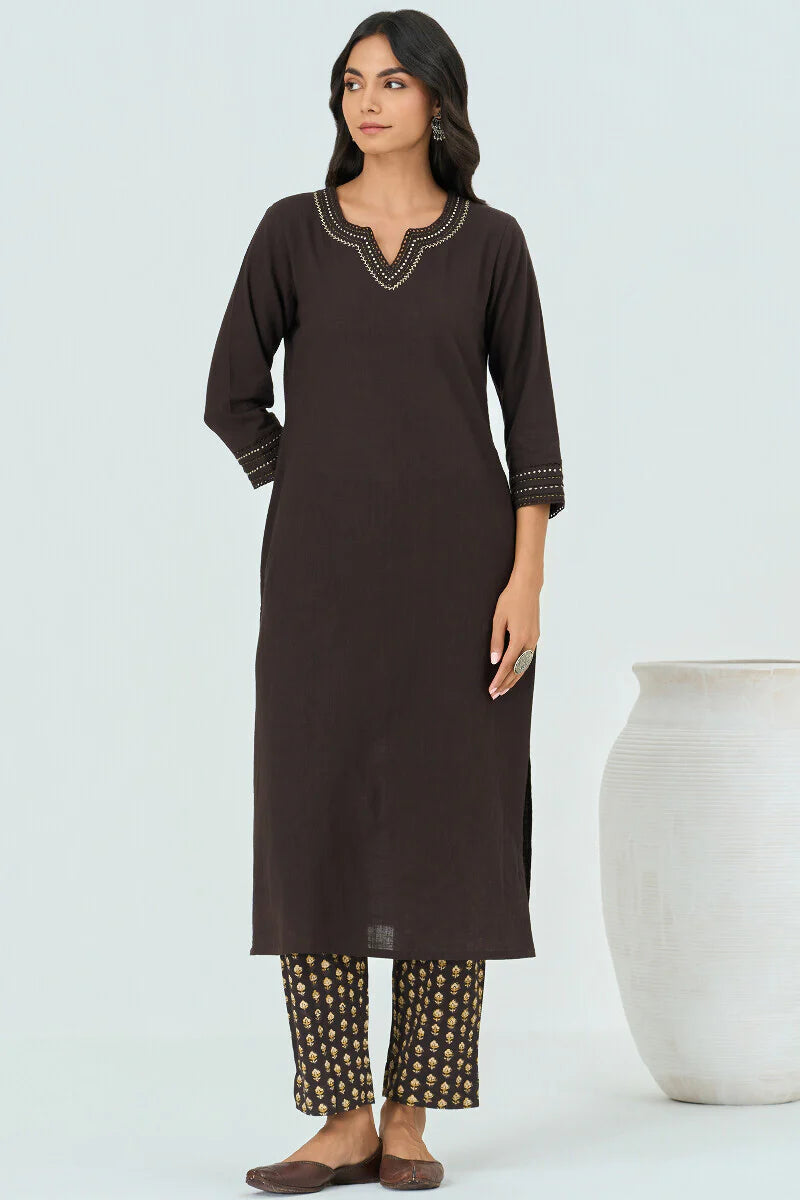 Surplus: Roza Seerat Black Kurta