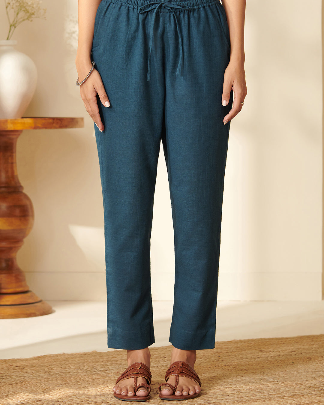 Roza Amina Blue Narrow Pants