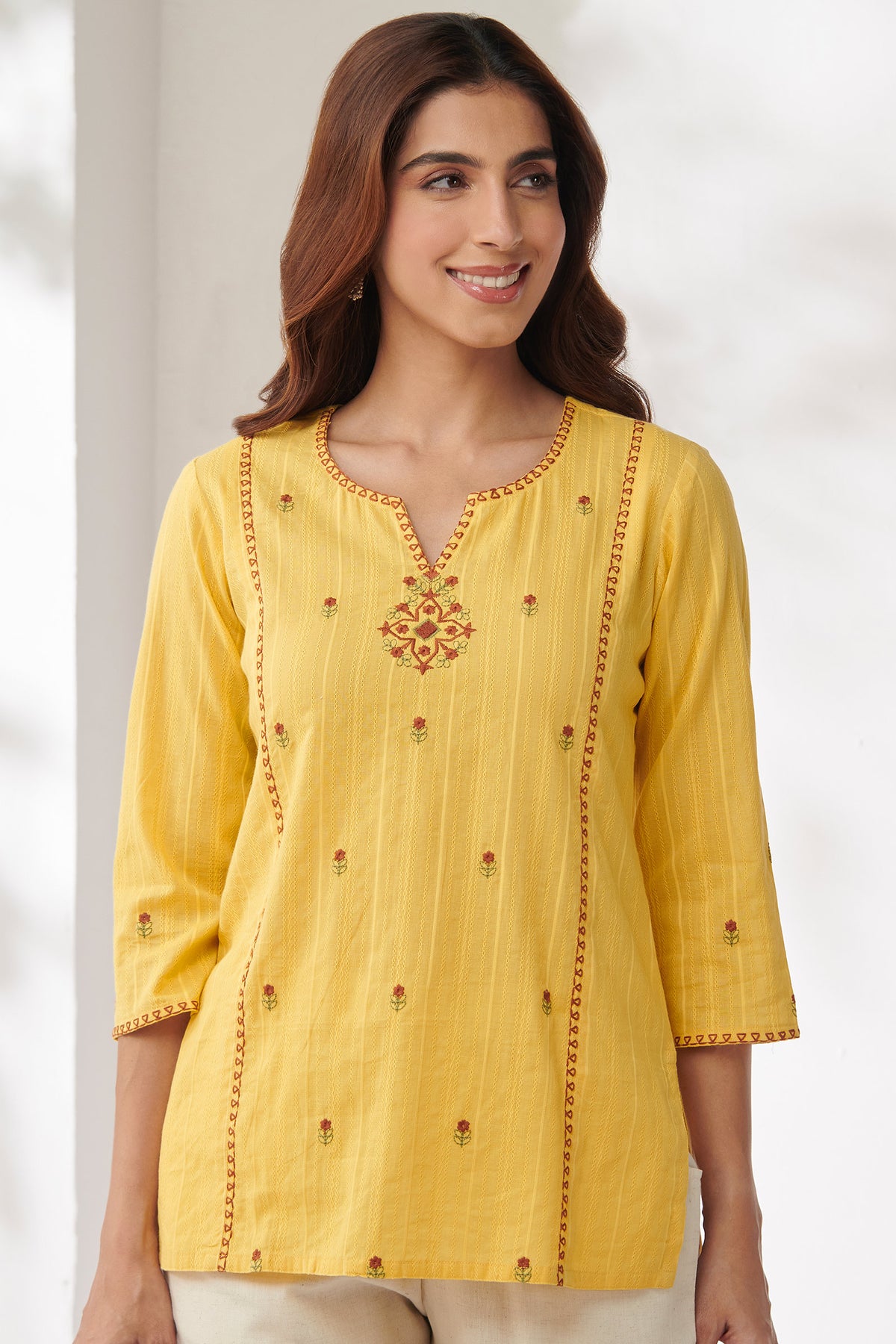 Mehraab Saira Yellow Top