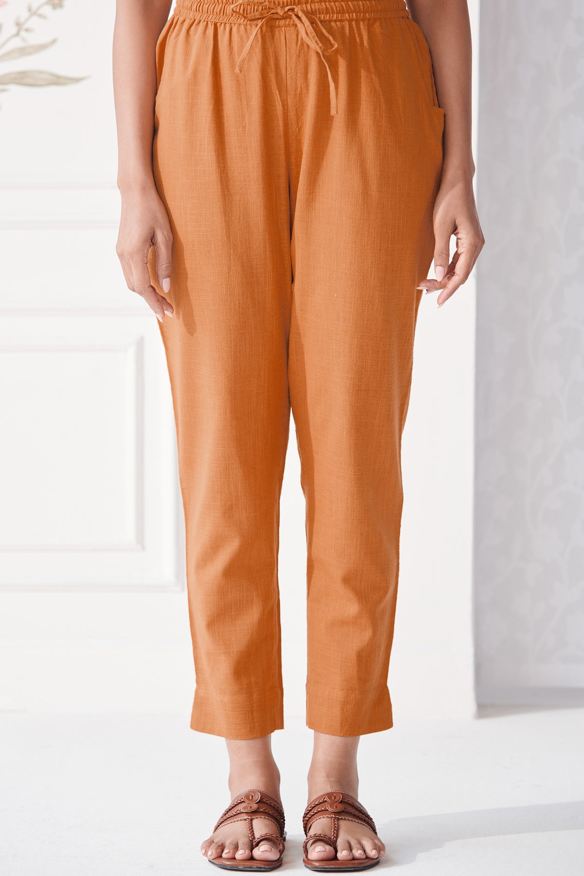 Roza Sarai Orange Narrow Pants
