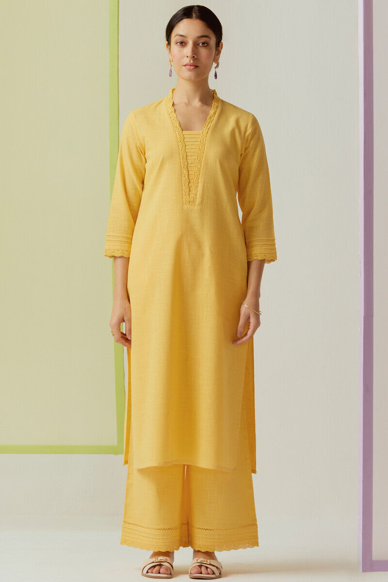 Roza Sehreen Lemon Yellow Kurta