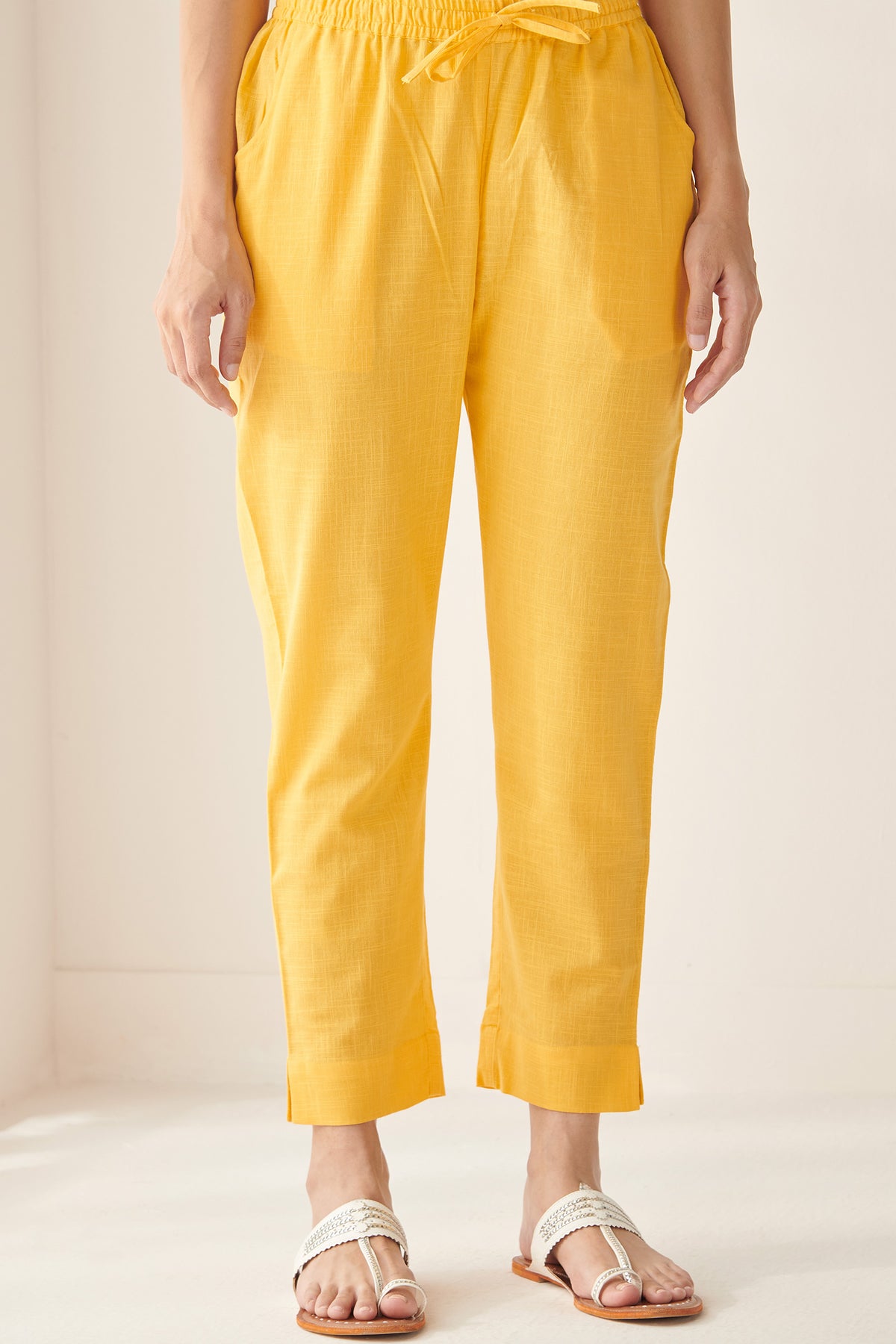Roza Nadira Yellow Narrow Pants