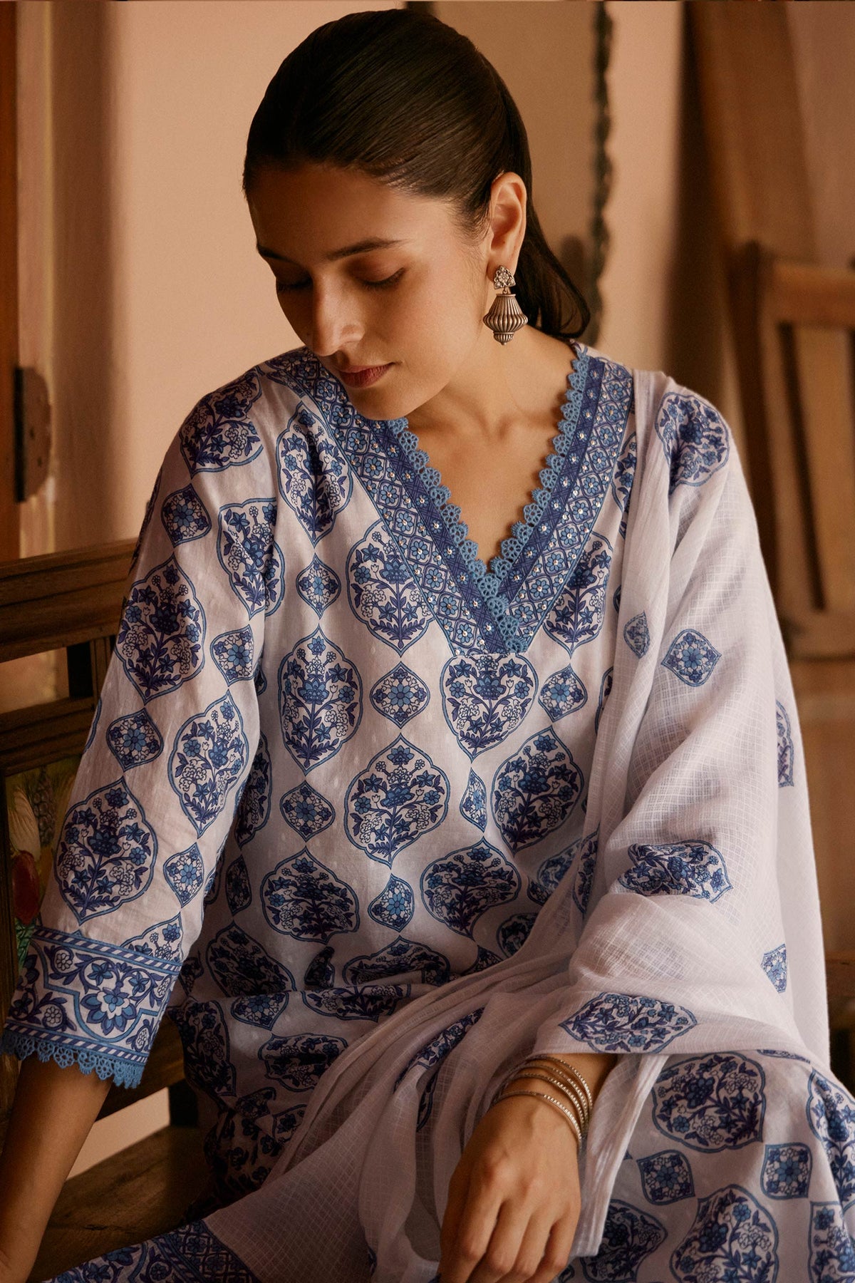 Neelofar Farah Sanganeri Kurta