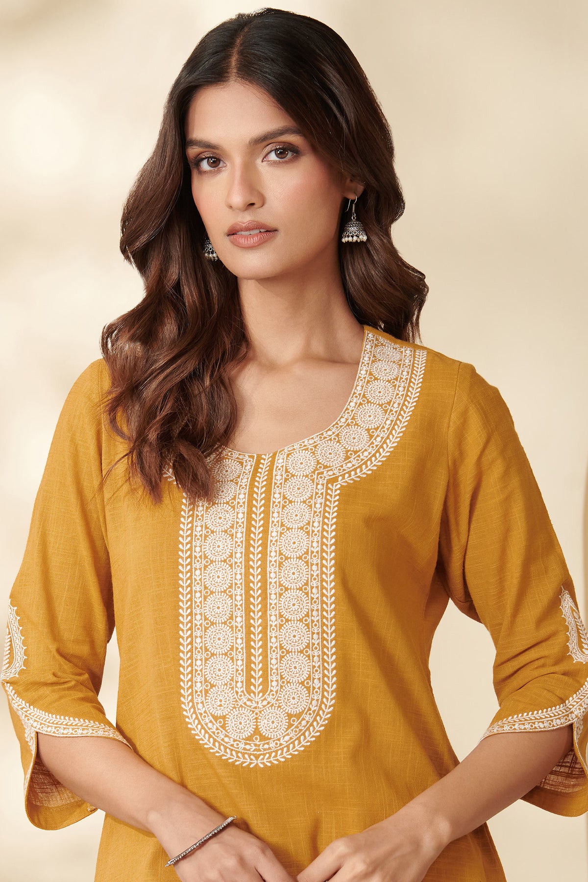Mehraab Bano Mustard Kurta