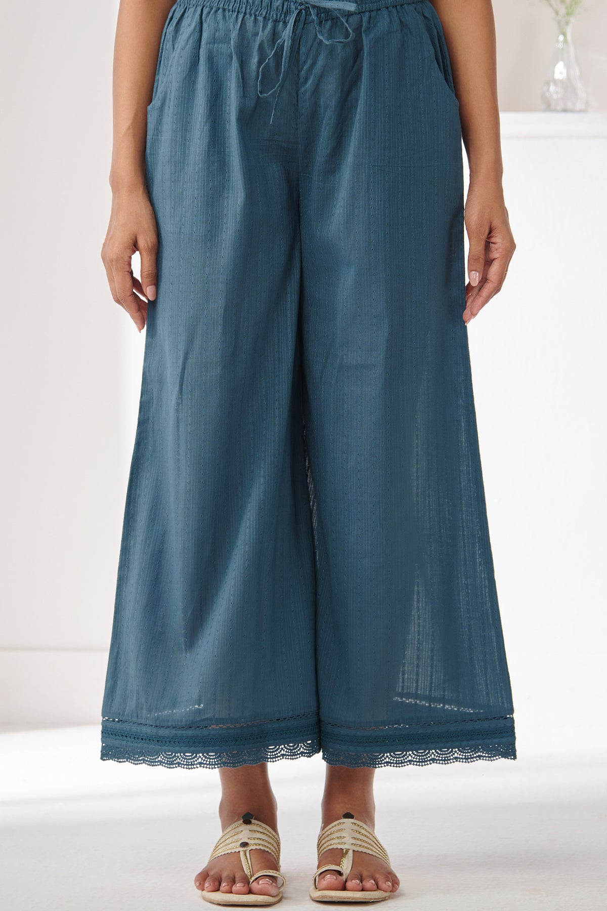 Roza Tasnim Blue Palazzo