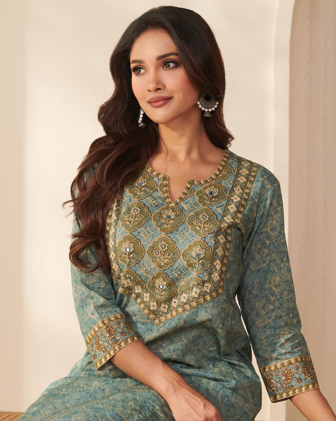Rangrez Aafiya Blue Kurta
