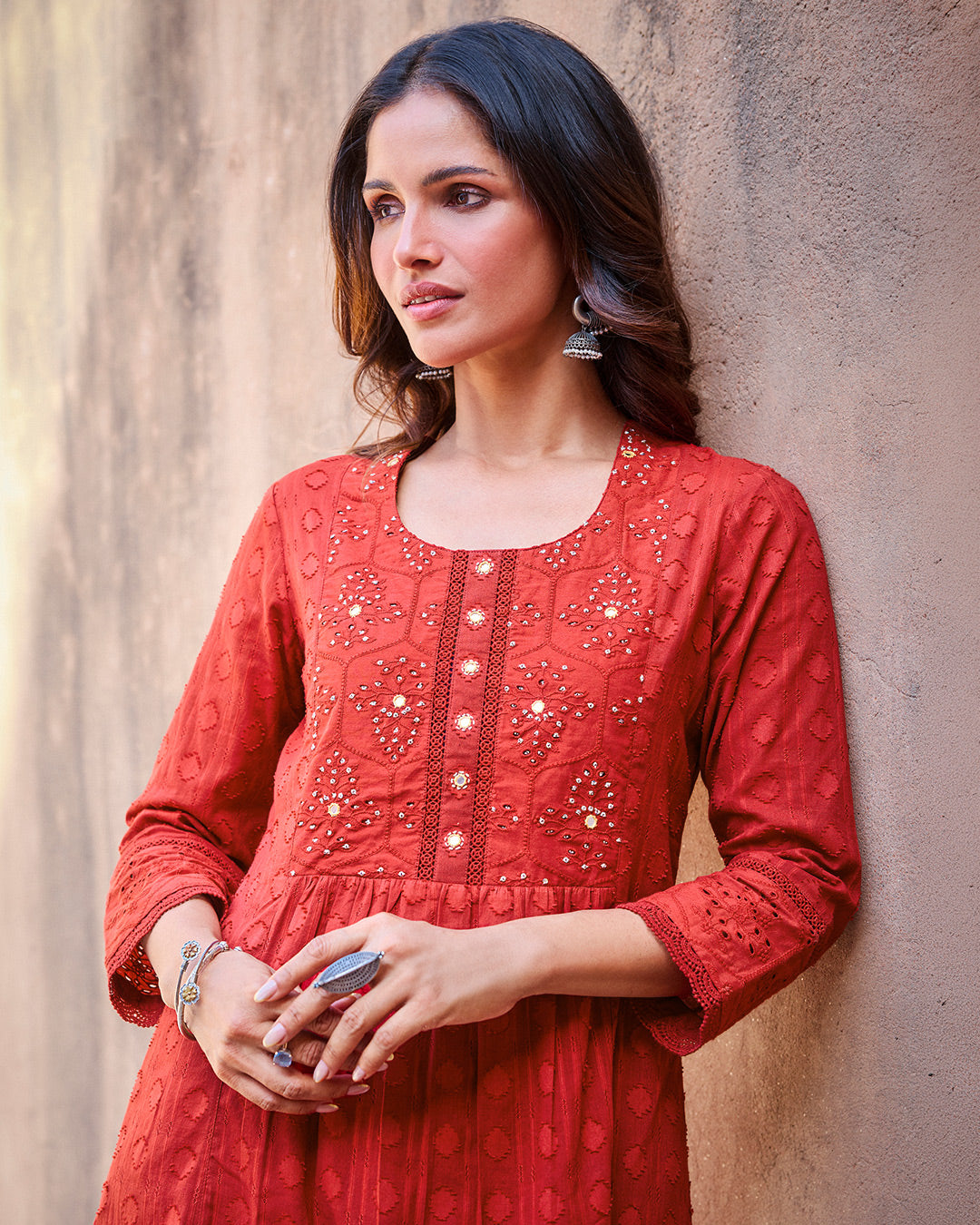 Roza Sureena Ruby Red Kurta