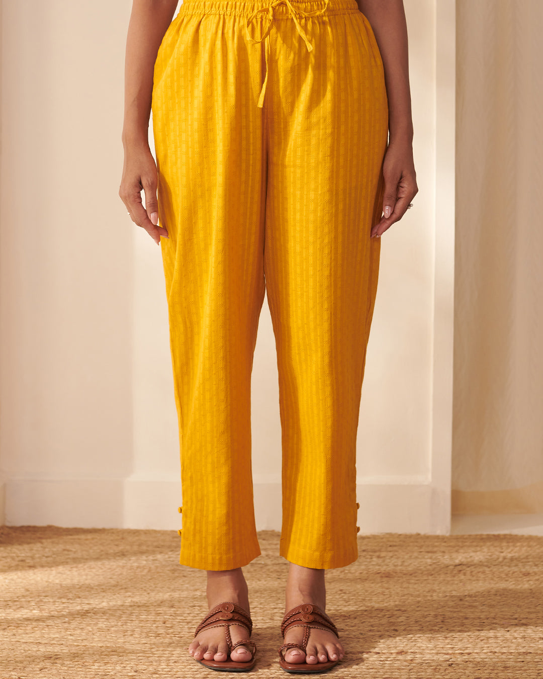 Roza Sanya Surajmukhi Yellow Pants