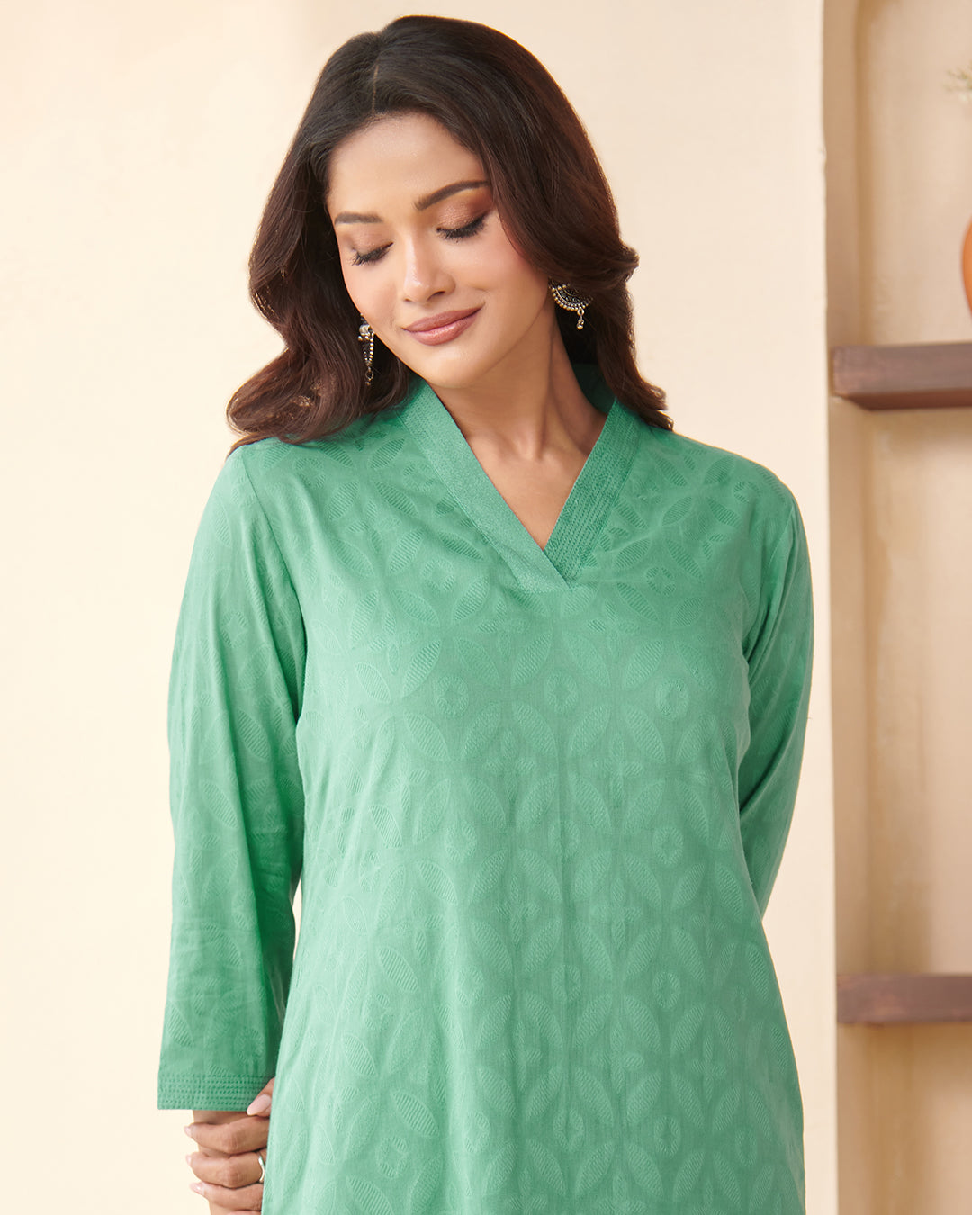 Roza Maryam Sea Green Kurta