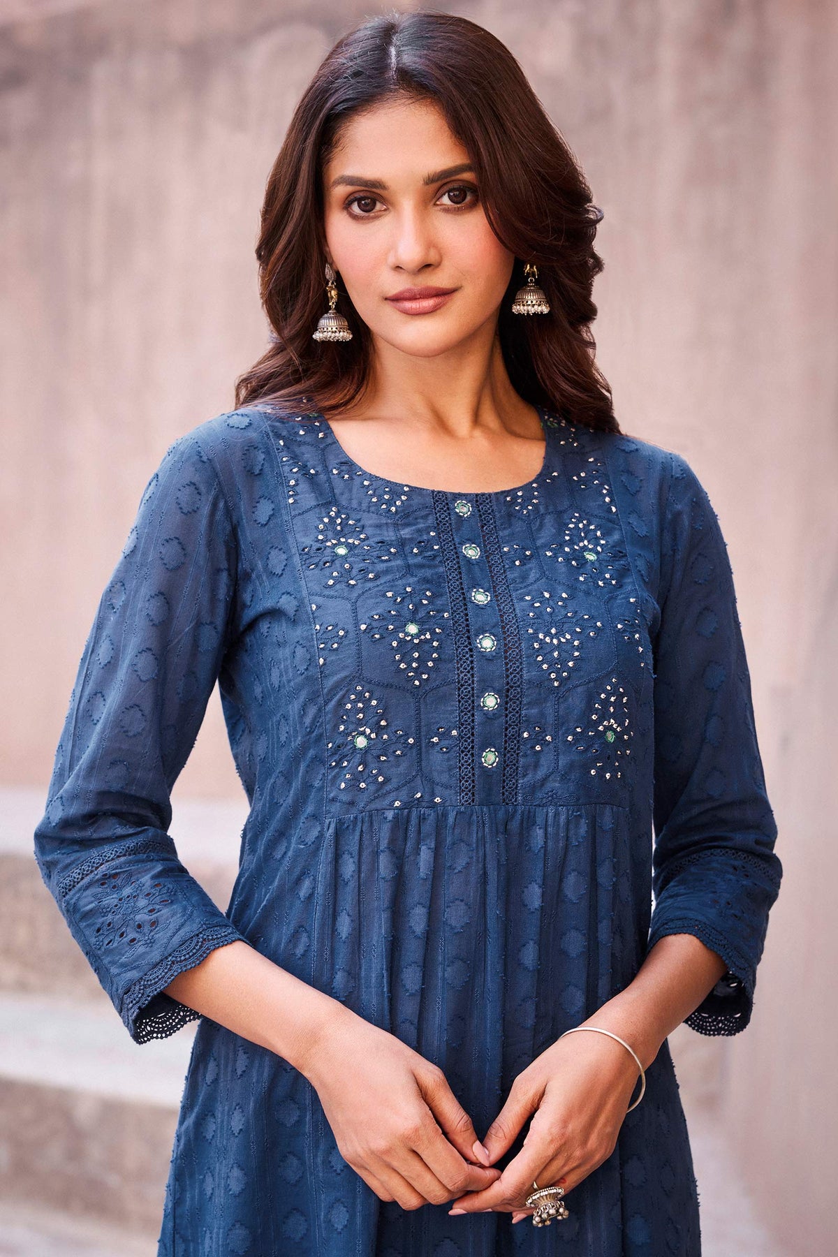 Roza Reema Royal Blue Kurta