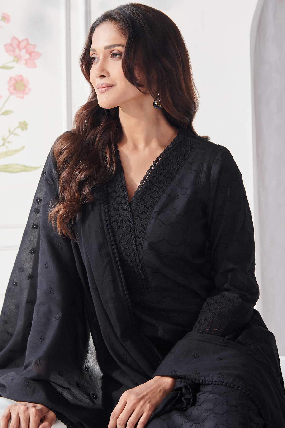 Mumtaz Nohreen Black Kurta