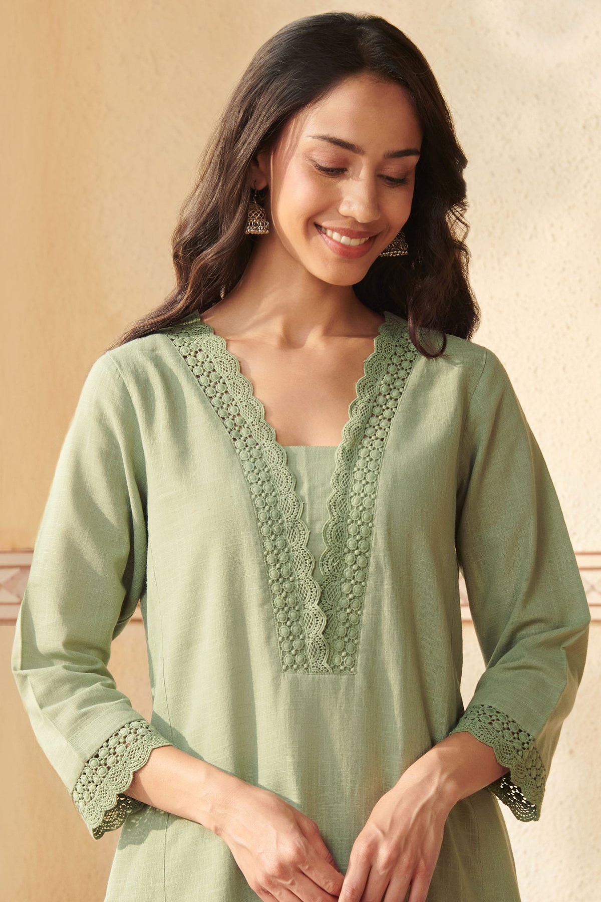 Roza Jaya Green Kurta