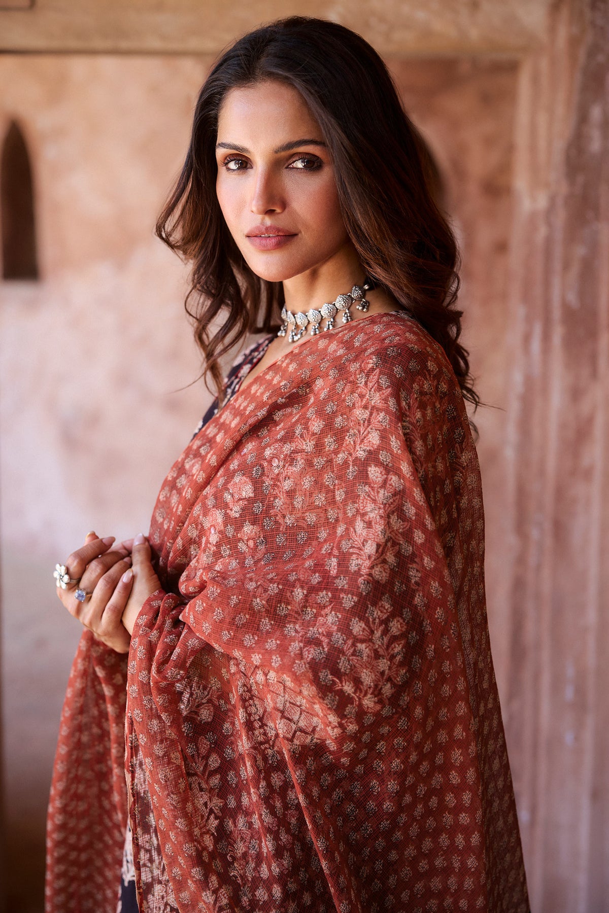 Sehra Maiwa Bagru Dupatta